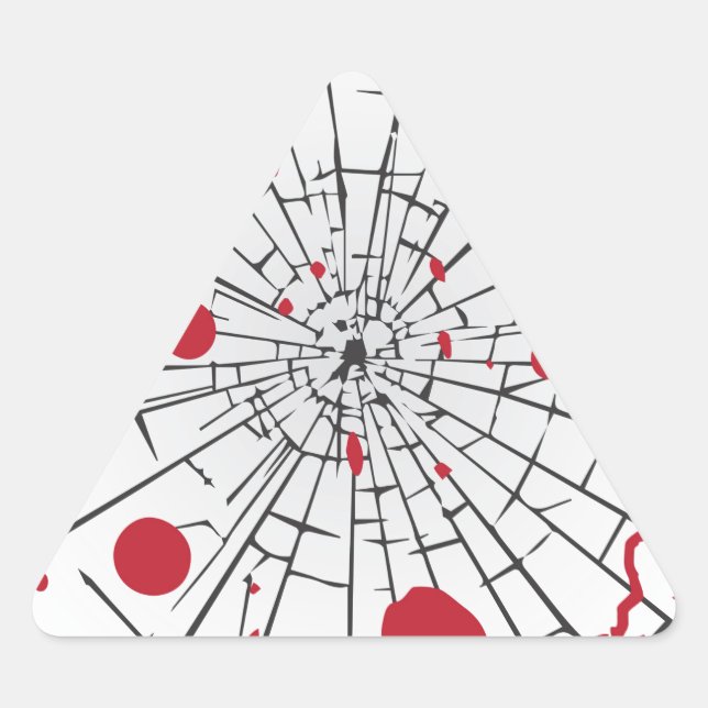 halbröckiges Glas Dreieckiger Aufkleber (Vorderseite)