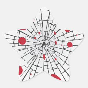 halbröckiges Glas Stern-Aufkleber