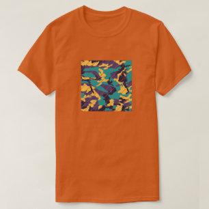 Halbsommer Camouflage Pattern Square geschnitten T-Shirt