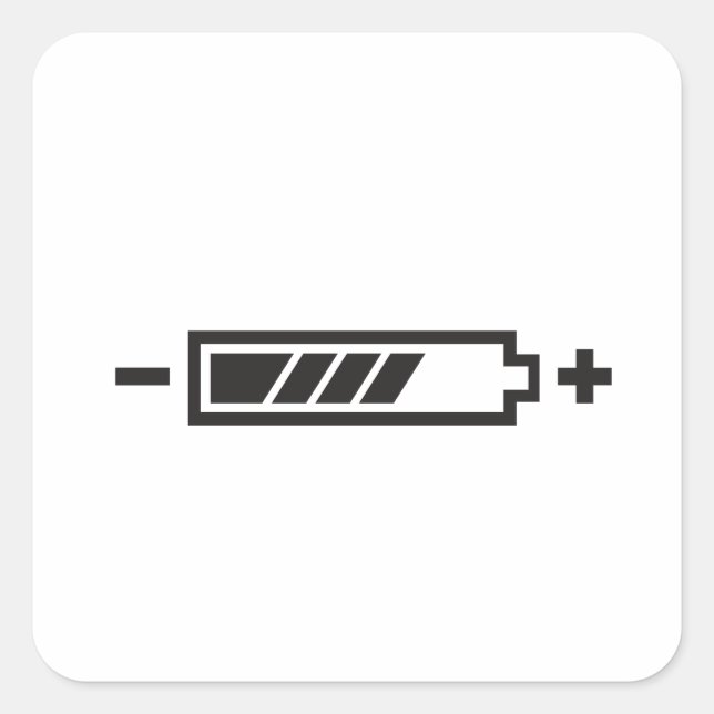 HALBSTEUER QUADRATISCHER AUFKLEBER (Vorderseite)