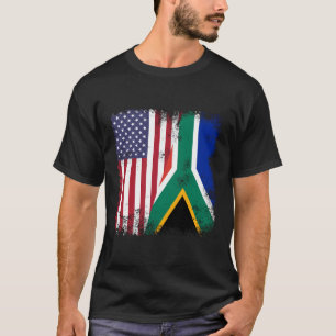 Halbsüdafrikanische Flagge USA T-Shirt