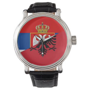 Halbsymbol für Serbia albania Armbanduhr