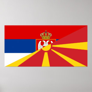 Halbsymbol für Serbia macedonia Poster
