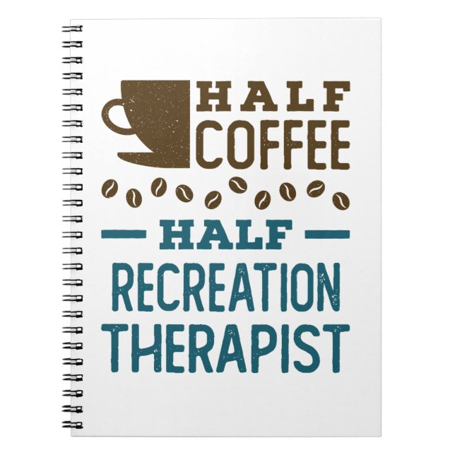 Halbtagskaffee Halbpension Therapeut Notizblock (Vorderseite)