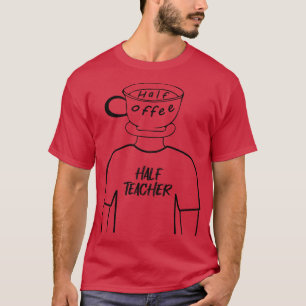 Halbtagslehrer Lehrerin Funny Human Hybrid Black T-Shirt