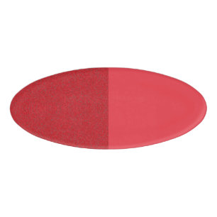 Halbtextur Tomato Red Oval Name Tag - Anpassen Namenschild