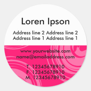 Halbtextur und Weiß 02 Business / Profil Runder Aufkleber