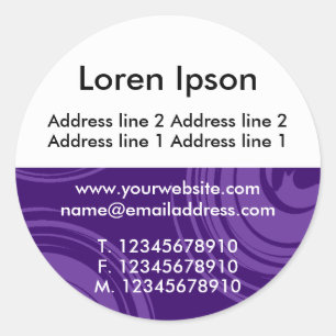 Halbtextur und Weiß 05 Business / Profil Runder Aufkleber