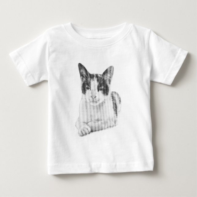 Halbton-Katze Baby T-shirt (Vorderseite)
