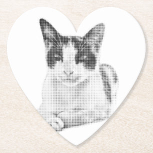 Halbton-Katze Untersetzer
