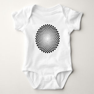 Halbton-Kreis 02 - Schwarz Baby Strampler