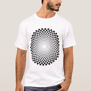 Halbton-Kreis 02 - Schwarz T-Shirt