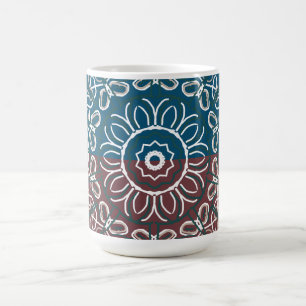 Halbton-Trendy Blau-Mauve-gesäumtes Design Kaffeetasse