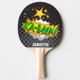 Halbtonbildc$ka-boom! Superhero-personalisiertes Tischtennis Schläger