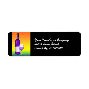 HalbtonComicweinglas und -flasche