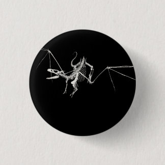 Halbtondrache-Skelett 2 des fliegen-3D Button