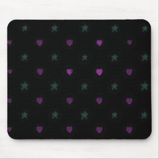 Halbtonherzen und Sterne Mousepad