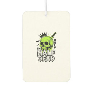 Halbtoter-Totenkopf-Halloween-Vintage-Stickerei-Sh Autolufterfrischer