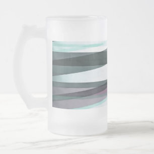 Halbtransparente Ebenen in Aqua Burgund und Grau Mattglas Bierglas
