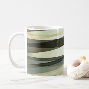 Halbtransparente Ebenen in Schwarz und Braun Kaffeetasse