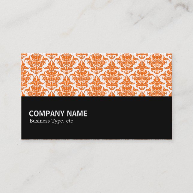 Halbweg 055 - Orange Damask Visitenkarte (Vorderseite)