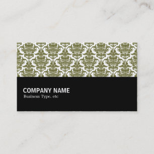 Halbweg 068 - Deep Olive Damask Visitenkarte