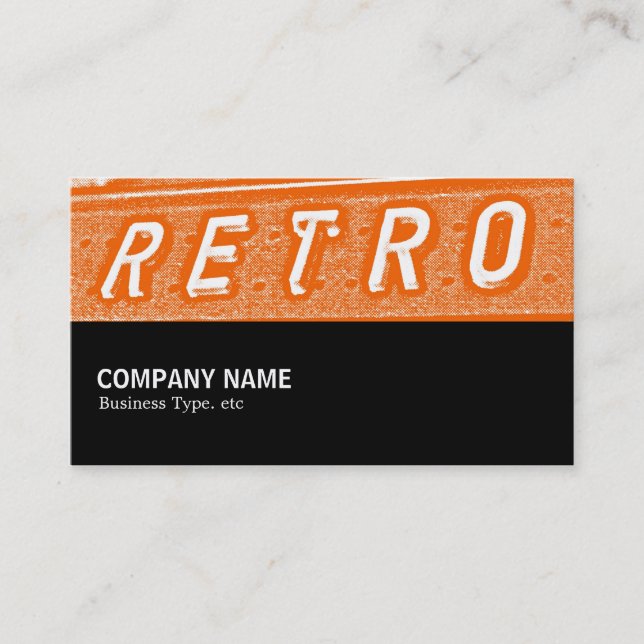 Halbweg 089 - Retro ist Orange Visitenkarte (Vorderseite)