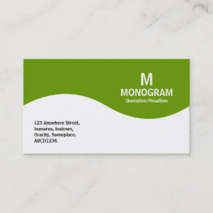 Halbwellenmonogramm - Grün 669900 Visitenkarte