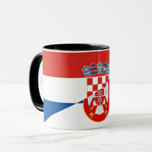 Halbzeichen der Kroatischen Serbia-Flagge Tasse