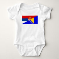 Halbzeichen des Flaggenstaats Serbia bosnia Herzeg