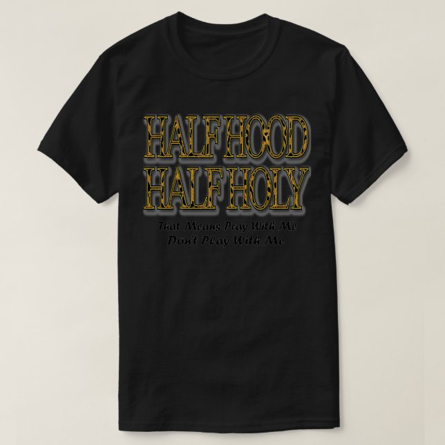 Halbzeit Halbzeit Heiliger Cheetah Print T-Shirt (Design vorne)