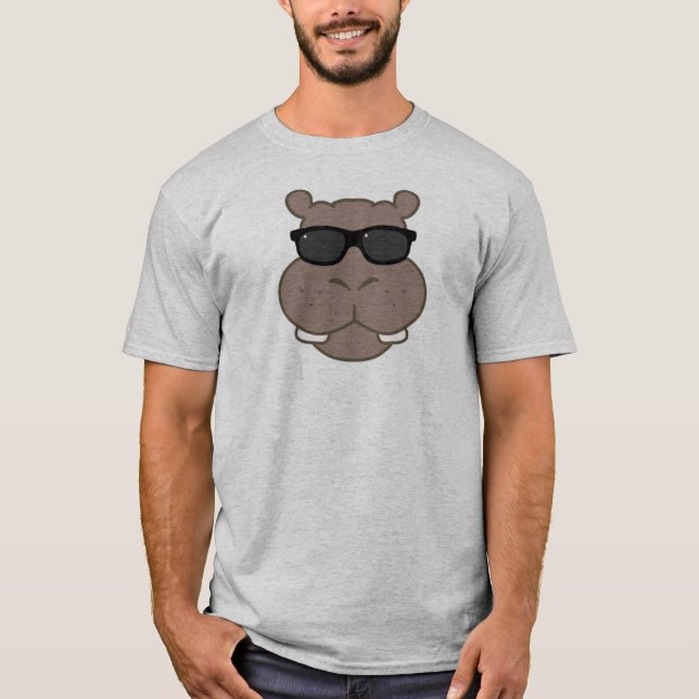 Halcyon Hippo Luxury T-Shirt (Mens) (Vorderseite)