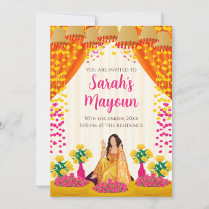 Haldi Einladung Mayoun lädt & Haldi ein