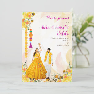 Haldi-Einladungen & Hindu-Hochzeitseinladungen Einladung