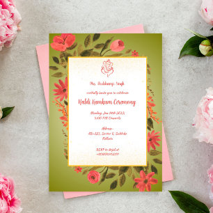 Haldi Kumkum Zeremonie Einladung
