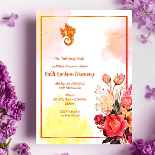 Haldi Kumkum Zeremonie Einladung