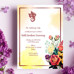 Haldi Kumkum Zeremonie Einladung