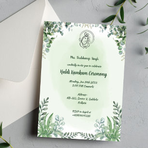 Haldi Kumkum Zeremonie Einladung