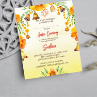 Haldi Marigolds Glocken indische Hochzeitsbudget e