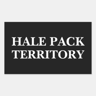 Hale Pack Territory (benutzerdefinierbarer Text un Rechteckiger Aufkleber