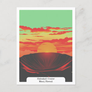 Haleakalā Crater, Maui, Hawaii Reisen Vintag Postkarte