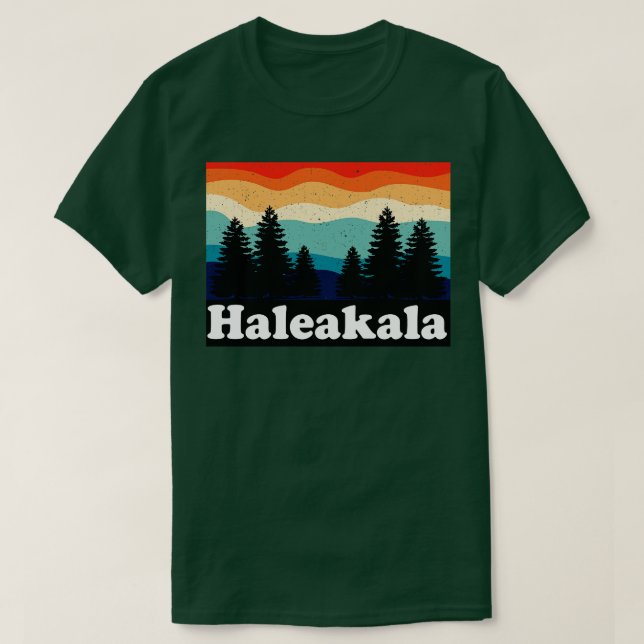 Haleakala Hawaii Retro T-Shirt (Design vorne)