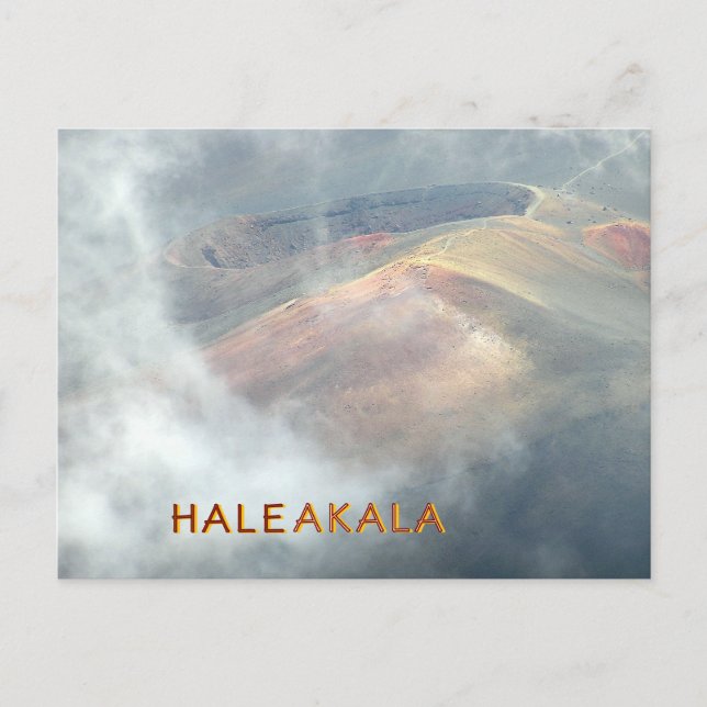 "HALEAKALA IN DEN KLOUEN" POSTKARTE (Vorderseite)