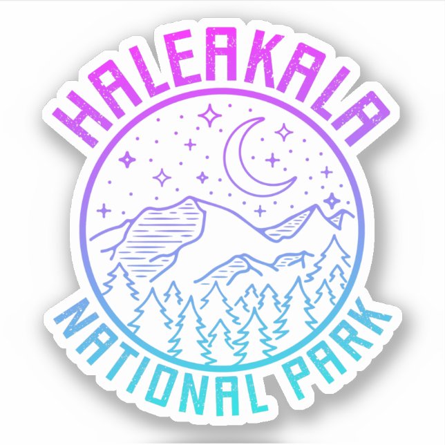 Haleakala National Park Hawaii USA Gradient Aufkleber (Vorderseite)