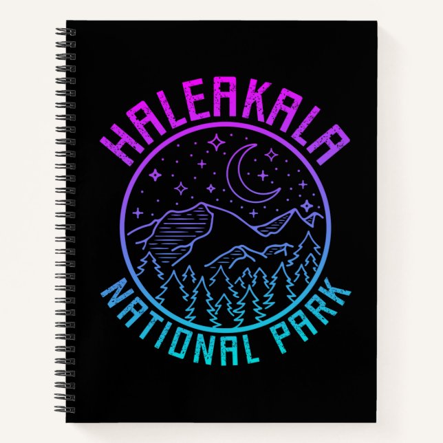 Haleakala National Park Hawaii USA Gradient Notizbuch (Vorderseite)