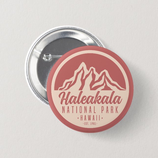 Haleakala Nationalpark Hawaii Button (Vorne & Hinten)