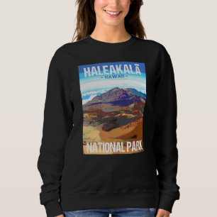 Haleakala-Nationalpark Hawaii Poster Design Sweatshirt