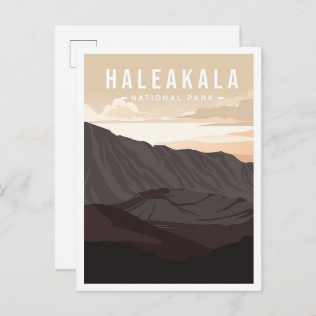 Haleakala Nationalpark Hawaii Reisevorführung Postkarte (Vorne/Hinten)