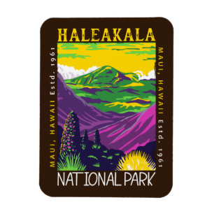 Haleakala Nationalpark Hawaii Vintag gestört Magnet