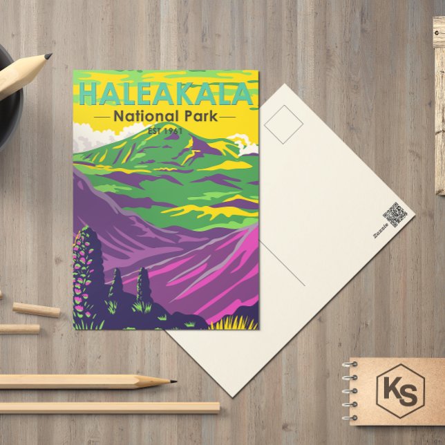 Haleakala Nationalpark Hawaii Vintag Postkarte (Von Creator hochgeladen)